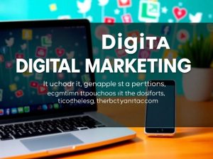 Laptop și smartphone cu icoane de social media.