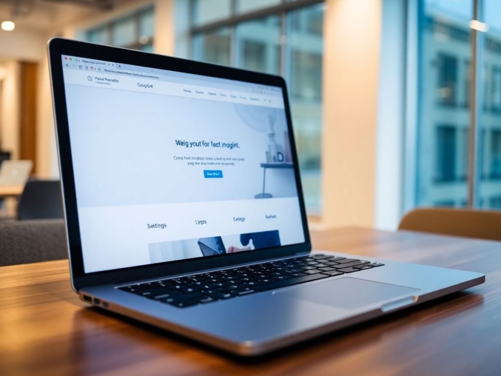 Laptop, site web, nume domeniu, afacere